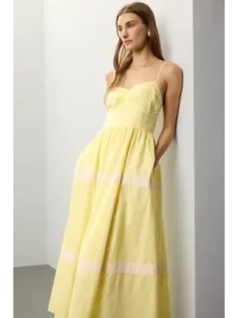R-310. Jason Wu Yellow Lace Midi Dress US 8